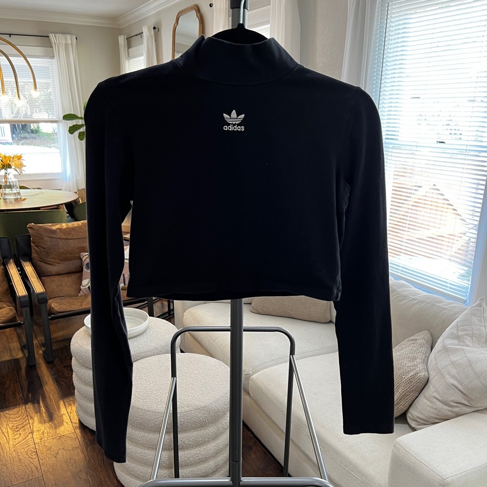 Adidas long sleeve turtle neck crop